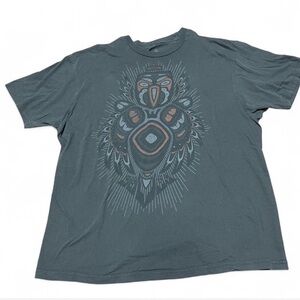 Walt Disney Parks Grey Tribal Aztec T-Shirt Sz XL 100% Cotton